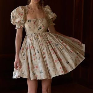 Selkie The Beach Day Dress - Love Letter 💌❤️ Size Small Cream - Sold Out Online